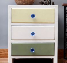 Slate Blue Diamond Glass Drawer Knobs Online