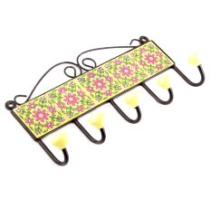 Yellow Red Sunflower Tiles Hooks