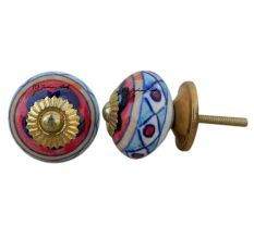 Ceramic Floral Knob