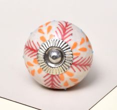 Red Leaf Ceramic Floral Dresser Knob Online