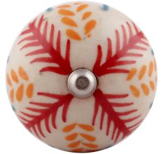 Red Leaf Ceramic Floral Wine Stopper