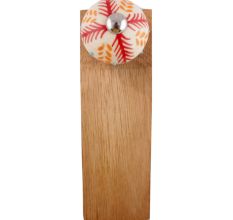 Red Leaf Floral Ceramic Door Stopper