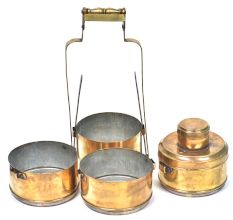 Brass Tiffin With Four Separate Containers