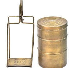 Brass 3 Compartment Lunch Tiffin Box