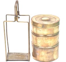 Vintage Triple Food Container Tiffin Box
