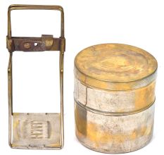 Vintage Brass Two Container Tiffin Box
