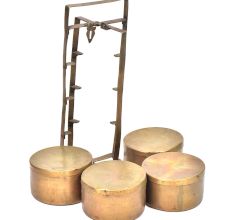 4 Compartment Brass Tiffin Carrier Lunch Box