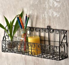 Wrought Iron Towel Rack Bathroom Rack Basket