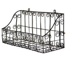 Metal Iron Single Shelf Decorative Wall Rack Basket