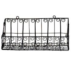 Metal Iron Single Shelf Decorative Wall Rack Basket