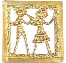 Brass Tribal Dokra Musician And  Dancer Wall Art
