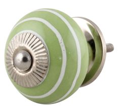 Pea Green White Knob