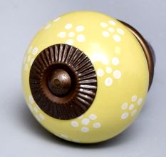Yellow Ceramic Floral Drawer Knob Online