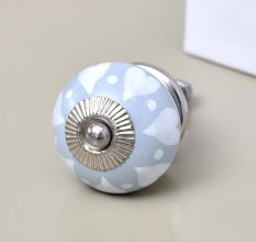 Dark Grey Heart Ceramic Floral Dresser Knob Online