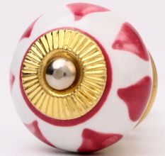 Cherry Heart Ceramic Floral Cabinet Knob Online