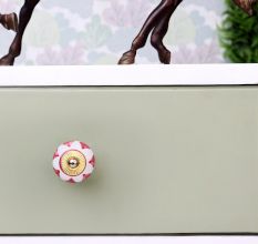 Cherry Heart Ceramic Floral Cabinet Knob Online