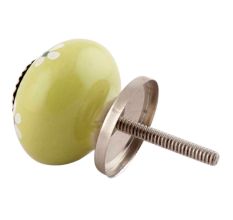 Lime Green Tiny Flower Ceramic Cabinet Knob Online