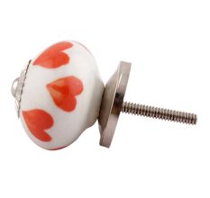 Orange Heart Ceramic Dresser Knob Online