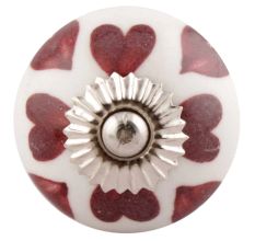 Cherry Hearted Ceramic Cabinet Knobs Online