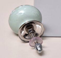 Sage Green And White Tiny Flower Ceramic Drawer Knob Online