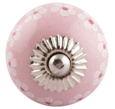 Pink Tiny Flower Ceramic Drawer Knob