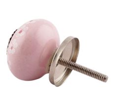 Pink Tiny Flower Ceramic Drawer Knob