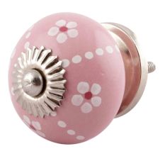 Pink Tiny Flower Ceramic Drawer Knobs Online