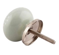Sage Green Dotted Ceramic Knob