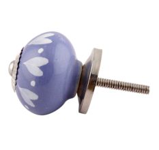 Slate Blue Heart Ceramic Knobs