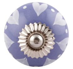 Slate Blue Heart Ceramic Knobs