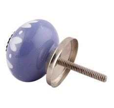 Slate Blue Heart Ceramic Knobs