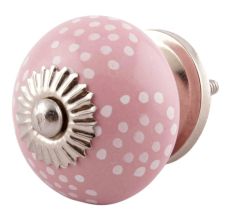 Pink Dotted Ceramic Knobs Online