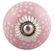 Pink Dotted Ceramic Knobs Online