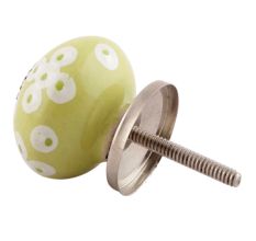 Lime Green Floral Ceramic Knobs Online