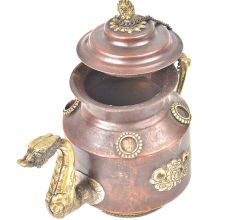 Brass Copper Teapot Embossed Design