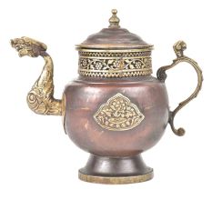 Brass & Copper Teapot Embossed Design