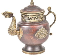 Brass & Copper Teapot Embossed Design