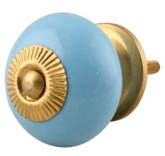 Sky Blue Ceramic Knob