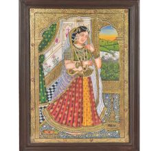 Tanjore Rajasthani Princess Painting With Frame