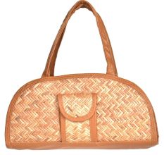 Eco Friendly Semi Circle Shaped  Bamboo Purse With Pocket