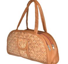 Eco Friendly Semi Circle Shaped  Bamboo Purse With Pocket