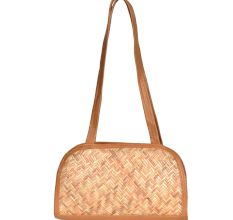 Small Bamboo Shoulder Bag With Pocket