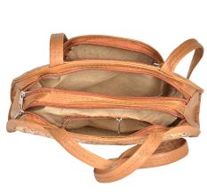Small Bamboo Shoulder Bag With Pocket