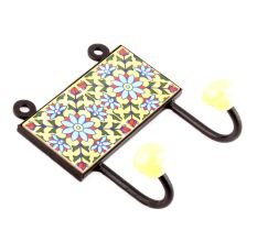 Yellow And Turquoise Sunflower Ceramic Tiles Hooks Online