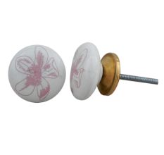 Pink Lilium Flat Knob