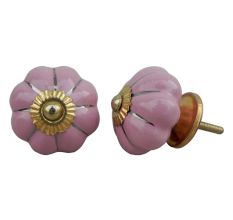 Pink Silver Melon Knob