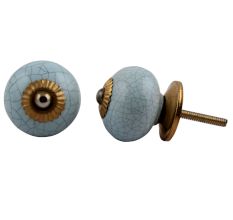 Sky Blue Crackle Ceramic Cabinet Knob Online