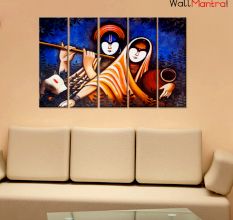 Radha & Krishna Canvas Wall Hanging
