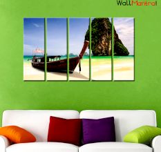 Starfish & Glassbottle Canvas Wall Hanging