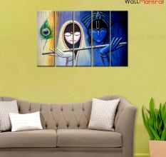 Radha Krishna Premium Quality Canvas Wall Hanging